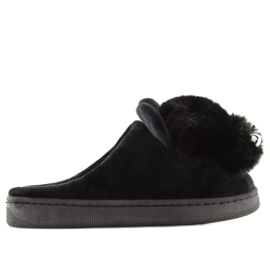 Černé dámské černé pantofle DD91 Black černý