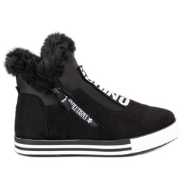 Sportovní klínové podpatky černá