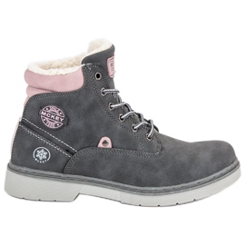 McKey Lovci s kabátem z ovčí kůže šedá