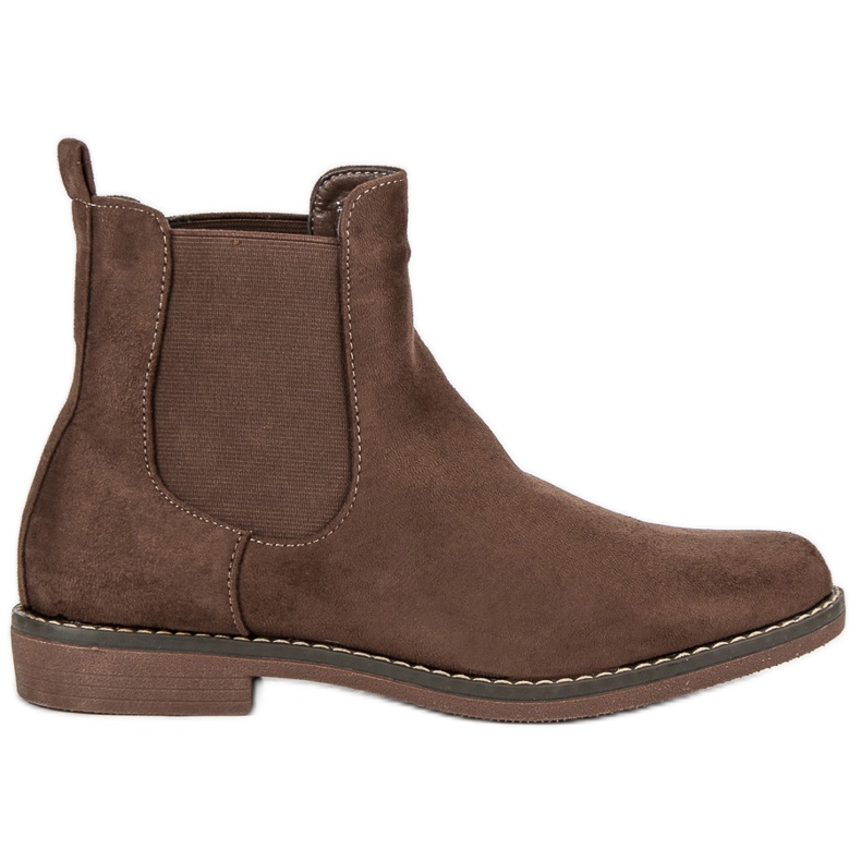 Super Mode Khaki semišové chelsea boty