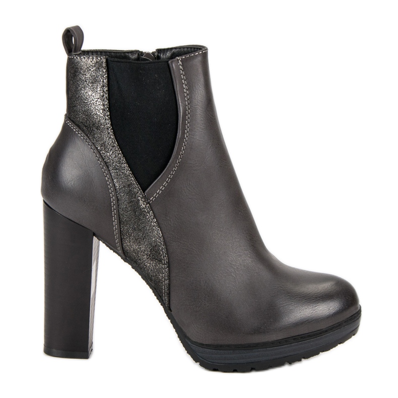 Erynn Sexy šedé kozačky šedá