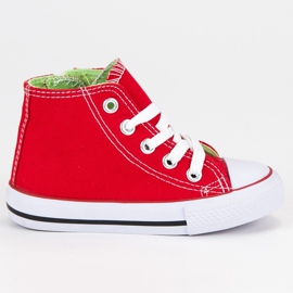 Vysoké červené tenisky červený