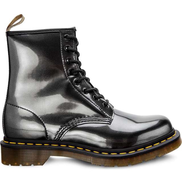 Dr. Martens Vegan 1460 Chrome Gunmetal Chrome barva kovová šedá