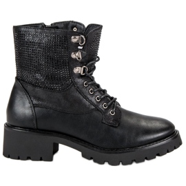 Ideal Shoes Přicházející pracovníci na platformě černý