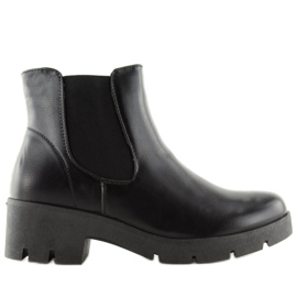Černé černé boty pro ženy Jodhpur boty 9996-3 černé černý