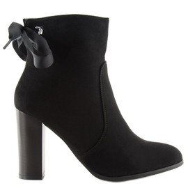 Černé vysoké podpatky 1331 Černá černý