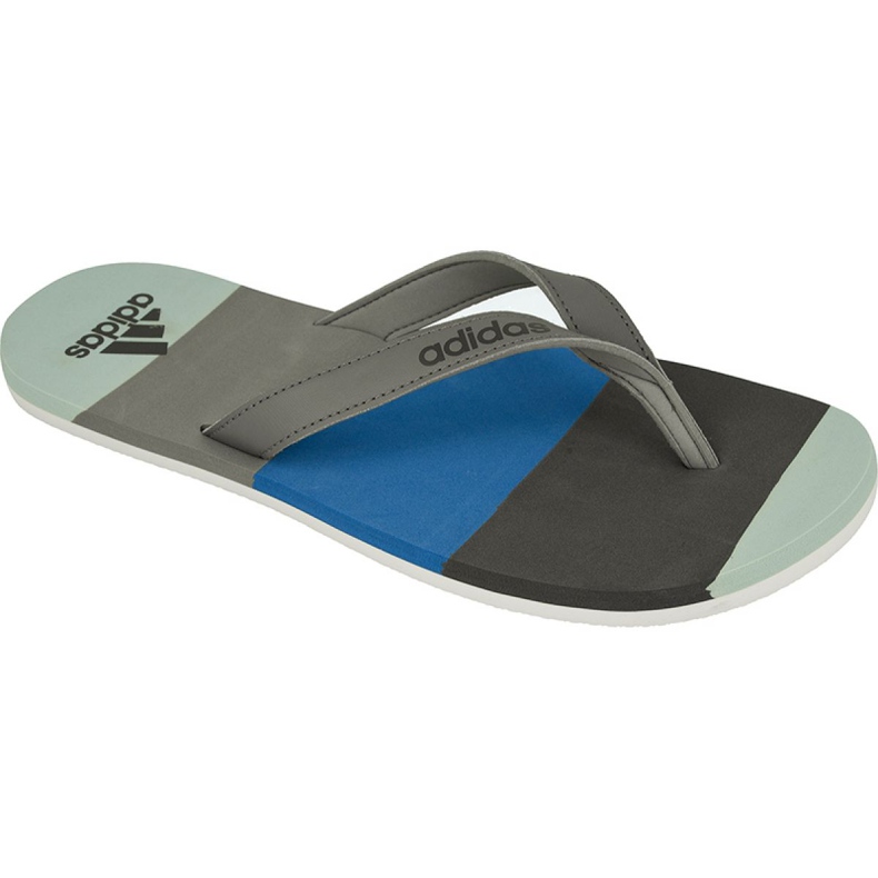 Pantofle Adidas Eezay Striped M BA8809 modrý šedá