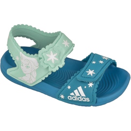 Dětské sandály Adidas Disney Frozen AltaSwim BY8963 modrý zelený