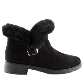 Černé Dámské černé kozačky SJ1821-1 černé černá