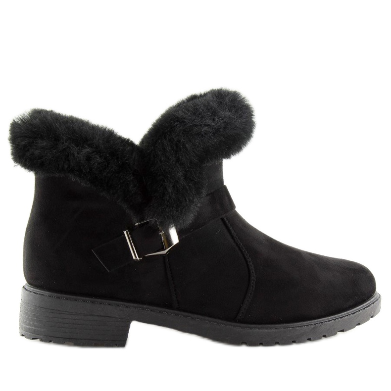 Černé Dámské černé kozačky SJ1821-1 černé černá