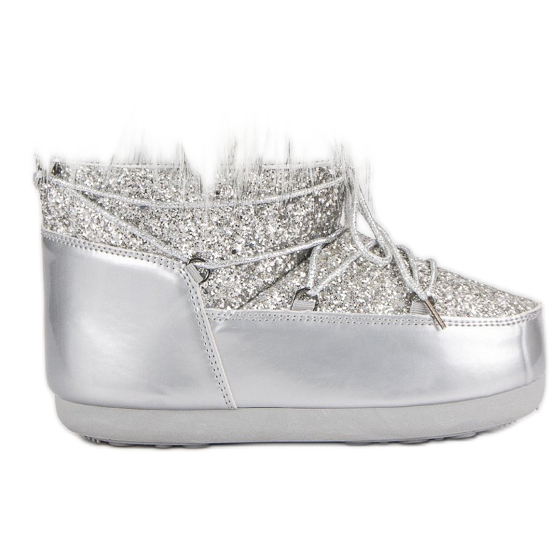 Módní sněhové boty šedá