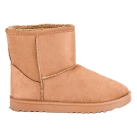 Semišové sněhové boty hnědý