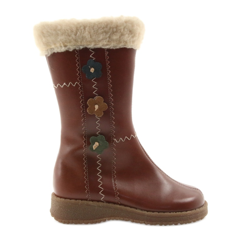 Zawadka Dívčí boty s kožešinou Zawatka hnědé hnědý Zawadka Dívčí boty s kožešinou Zawatka hnědé hnědý