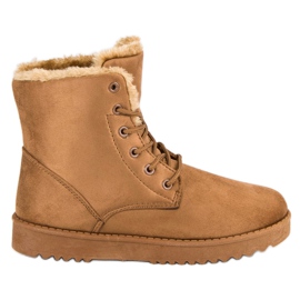 Forever Folie Teplé semišové boty hnědý Forever Folie Teplé semišové boty hnědý