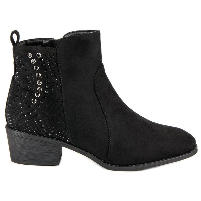 Nio Nio Černé boty s krystaly černá