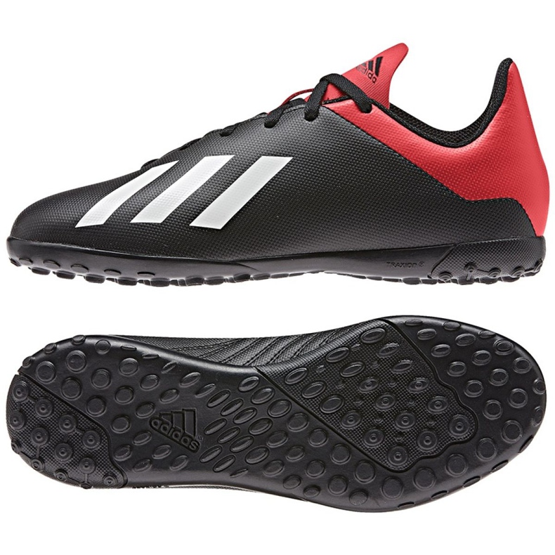 Kopačky Adidas X 18.4 Tf Jr BB9416 černá černá Kopačky Adidas X 18.4 Tf Jr BB9416 černá černá