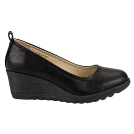 J. Star Černé klínové pumpy černý