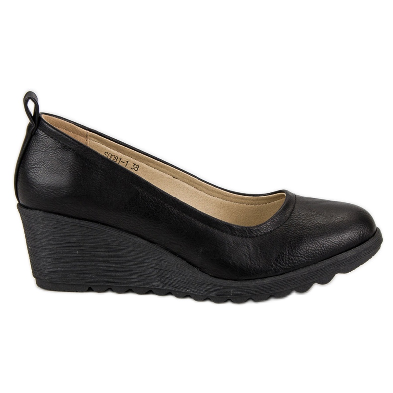 J. Star Černé klínové pumpy černá