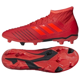 Kopačky Adidas Predator 19.2 Fg M D97940 vícebarevný červený