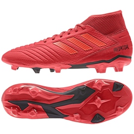 Kopačky Adidas Predator 19.3 Fg M BB9334 vícebarevný červený