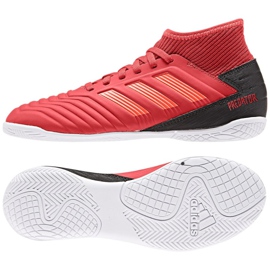 Sálová obuv adidas Predator 19.3 In Jr CM8544 červené červené Sálová obuv adidas Predator 19.3 In Jr CM8544 červené červené