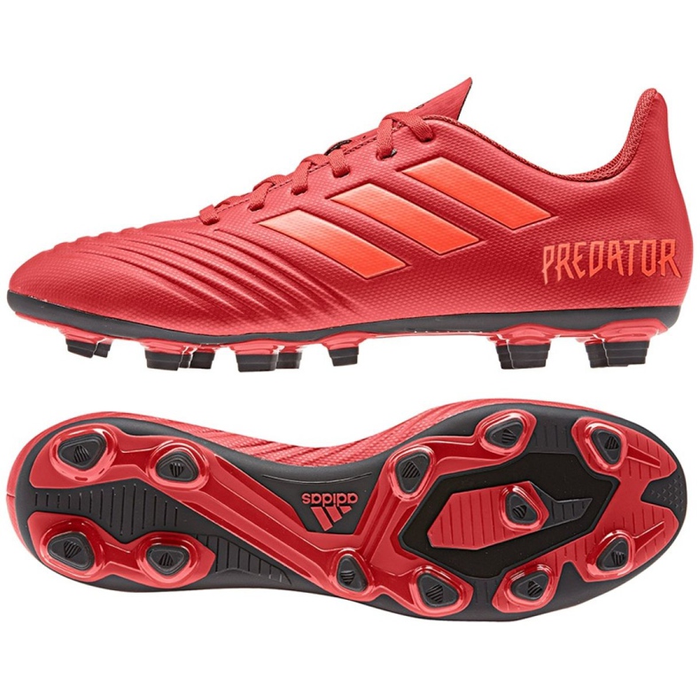 Kopačky Adidas Predator 19.4 FxG M D97970 vícebarevný červené