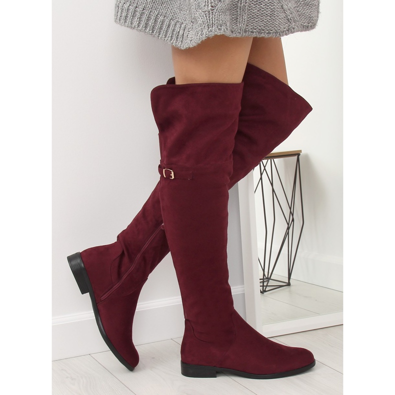 Důstojníci kaštanové tanga burgundy 0-161 Burgundsko červené