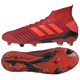 Kopačky Adidas Predator 19.1 Fg M BC0552 vícebarevný červený