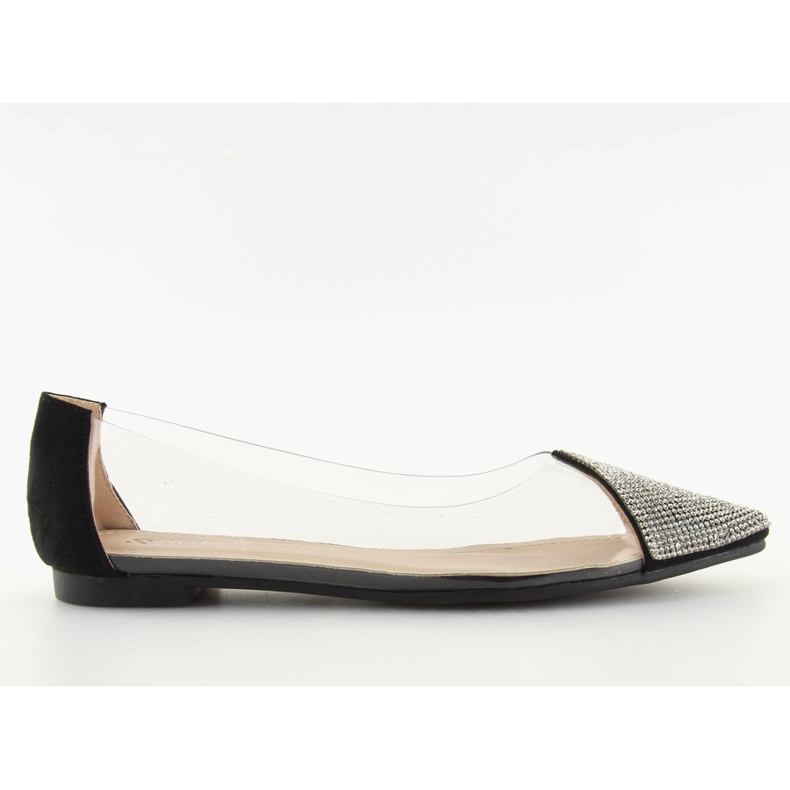 Černé průhledné balerínky LT111P Black černá Černé průhledné balerínky LT111P Black černá