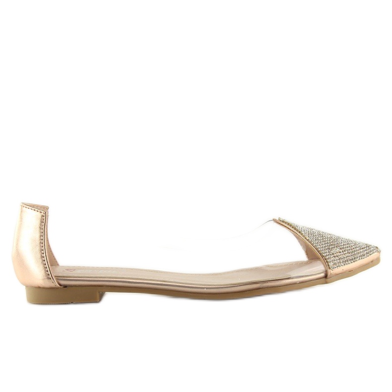 Růžové průhledné balerínky LT111P Champagne růžový