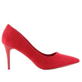 Jehly na pohodlném červeném podpatku LL-88p Red