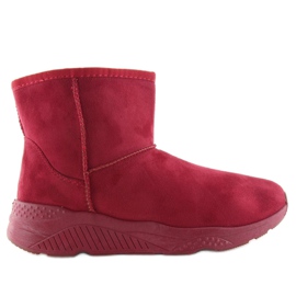 Dámské bordové sněhové boty D009 Red červené