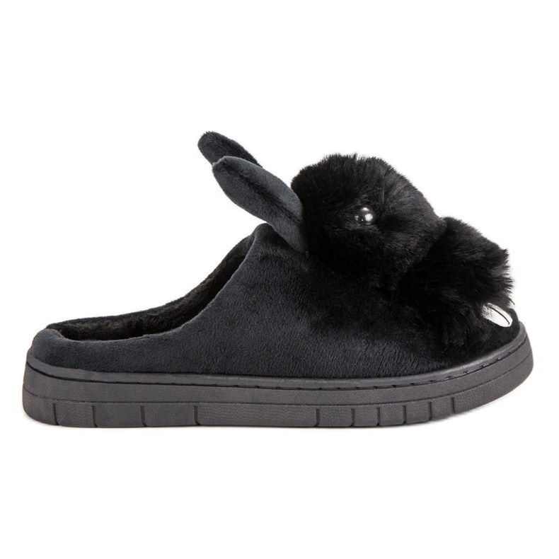 Teplé pantofle černá