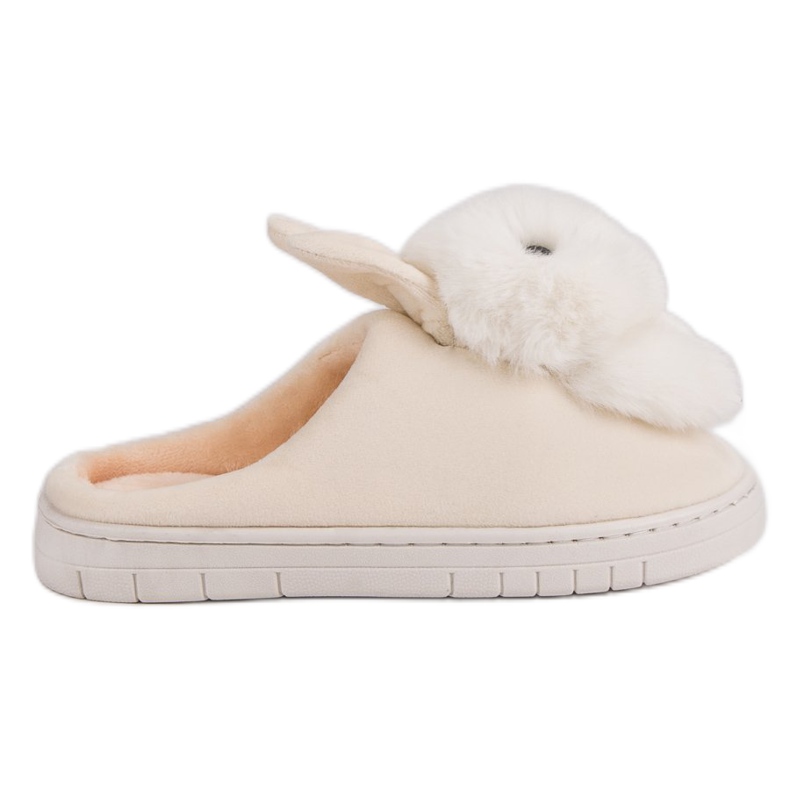 Teplé pantofle hnědý