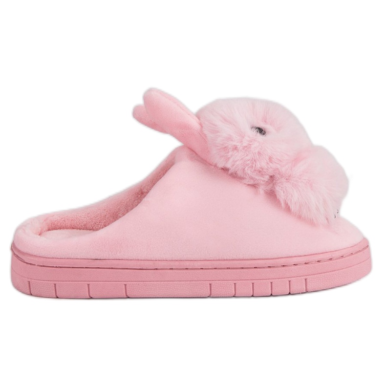 Teplé pantofle růžový