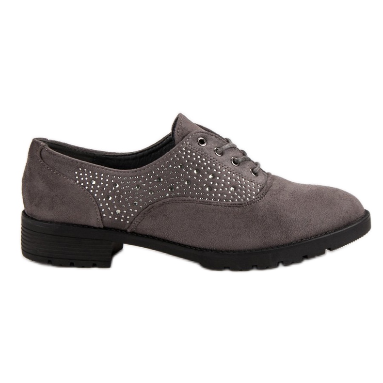 Šedé semišové boty šedá