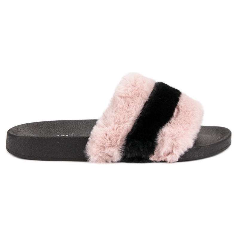 Seastar Pantofle s kožešinou růžový