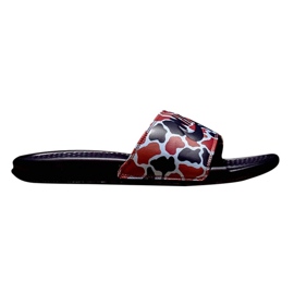Pantofle Nike Benassi Just Do It Print 631261-405 černý vícebarevný