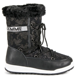 Vysoké sněhové boty černá