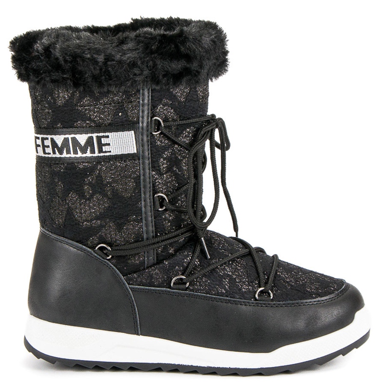 Vysoké sněhové boty černá