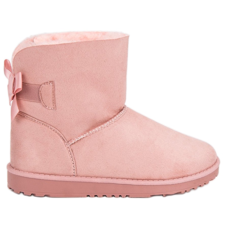 Queentina Růžová Mukluki S Mašlí růžový