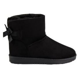 Queentina Černé mukluki s mašlí černý