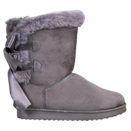 Vysoká Mukluki S Mašlemi šedá