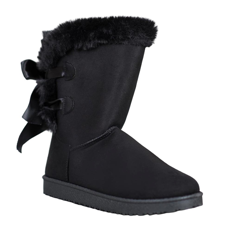 Vysoká Mukluki S Mašlemi černá