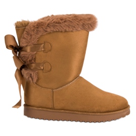 Vysoká Mukluki S Mašlemi hnědý