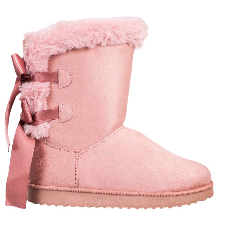 Vysoká Mukluki S Mašlemi růžový Vysoká Mukluki S Mašlemi růžový
