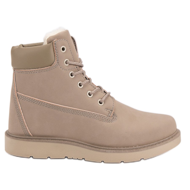 Trapery na platformě hnědý