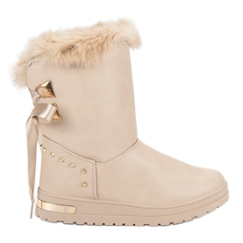 Super Me Módní sněhové boty Móda hnědý