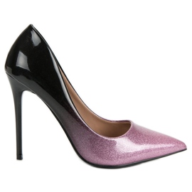 Ombre kolíky černý růžový