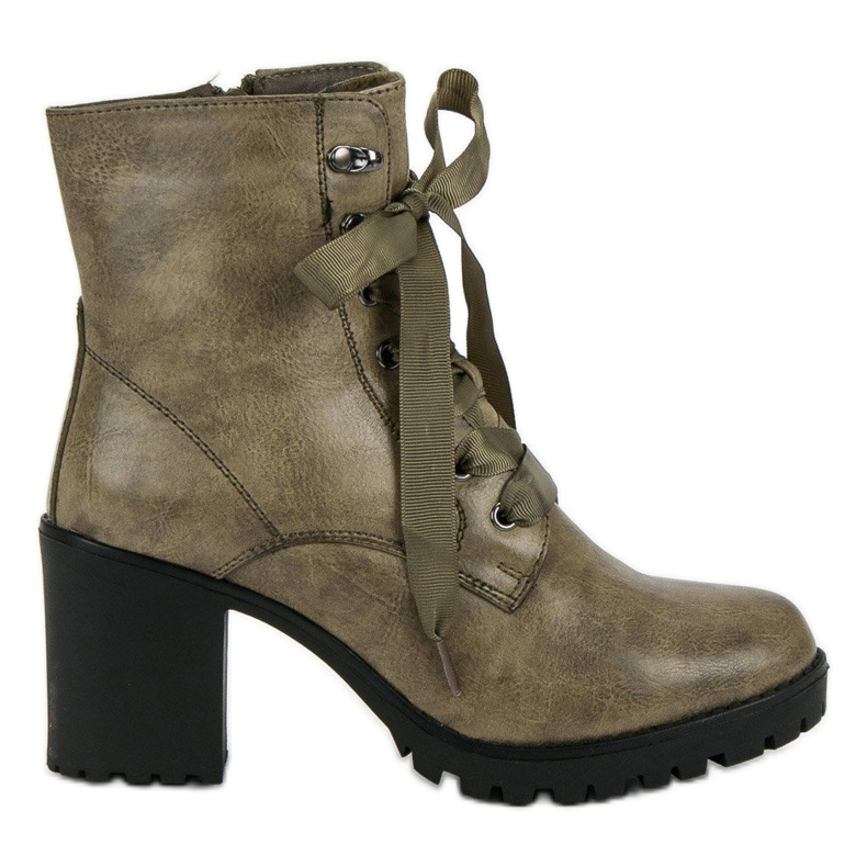 Queentina Teplé boty na platformě zelená